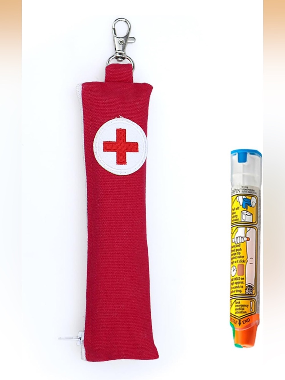 2 Pack Allergy Pen Carrying Case Carrier Slim with Clip